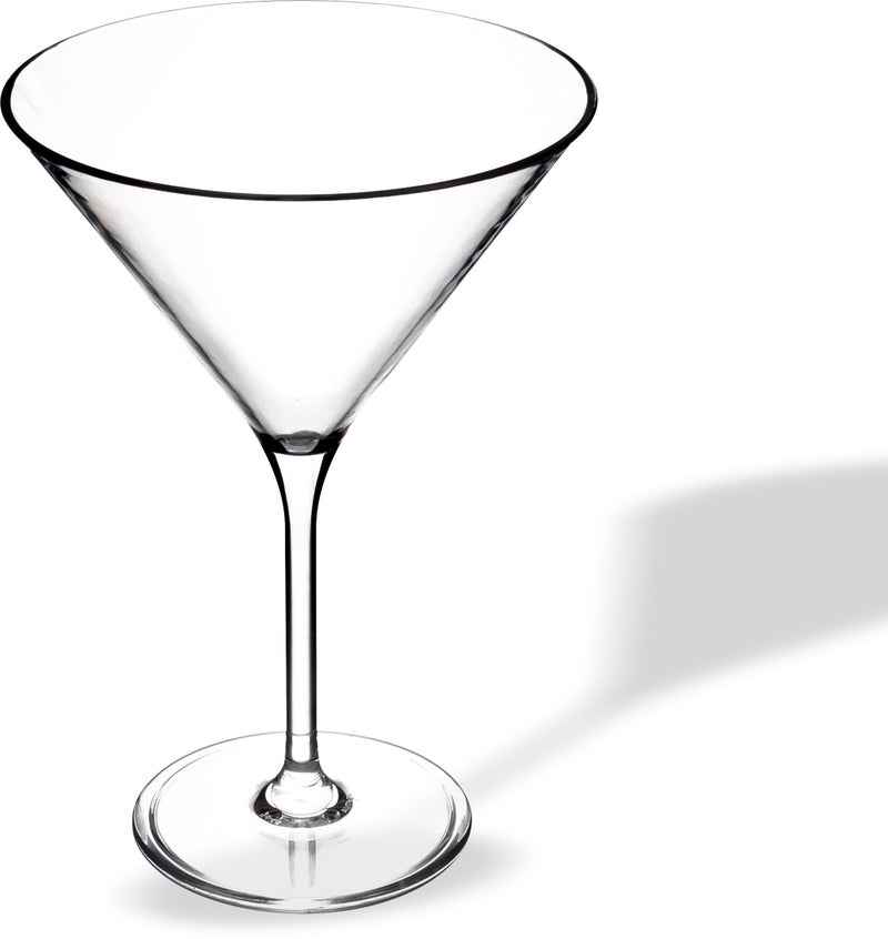 Carlisle FoodService Products Alibi Martini Glass with Break-Resistance for Restaurants, Catering, Kitchens, Plastic, 9 Ounces, Clear - Image 1